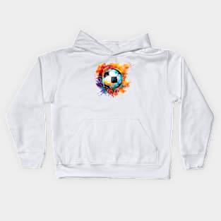 Colorful Flaming Soccer Ball Kids Hoodie